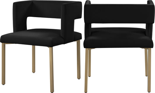 Caleb - Dining Chair with Gold Legs (Set of 2)