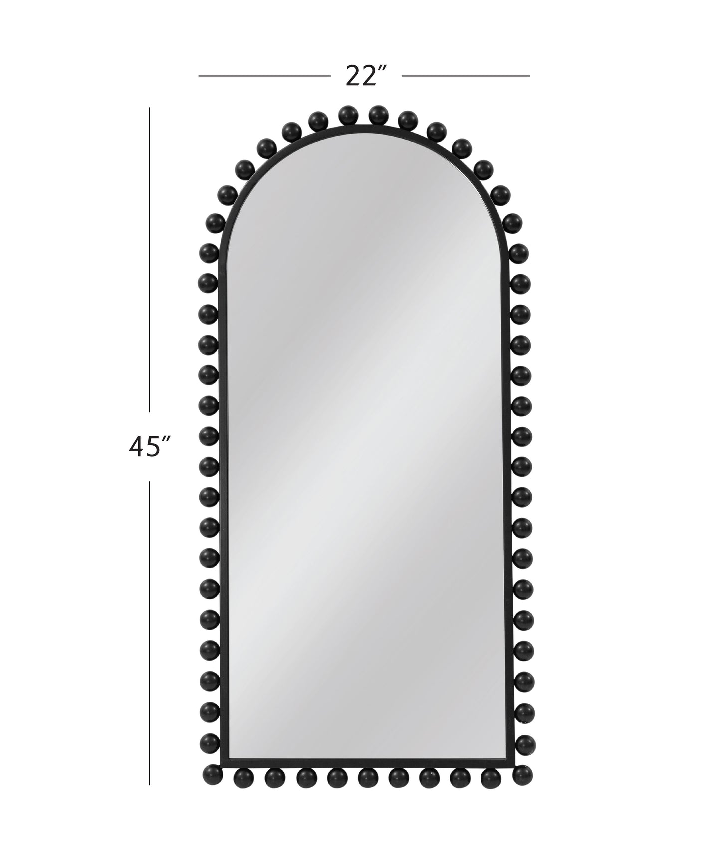 Renn - Tall Wall Mirror - Black