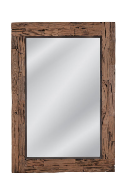 Rustic Floor MIrror - Dark Brown