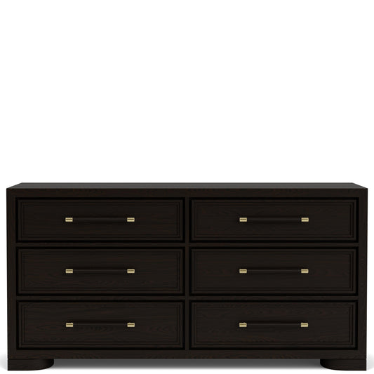 Lydia - Six Drawer Dresser - Dark Brown