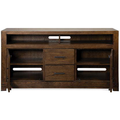 Windridge - TV Console-Glass Door - Sagamore Burnished Ash