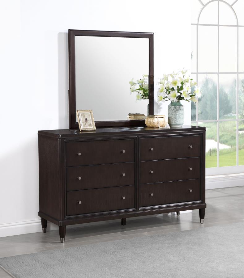 Emberlyn - 6-Drawer Dresser With Mirror - Brown