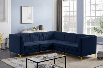 Alina - Modular Sectional 5 Piece - Navy