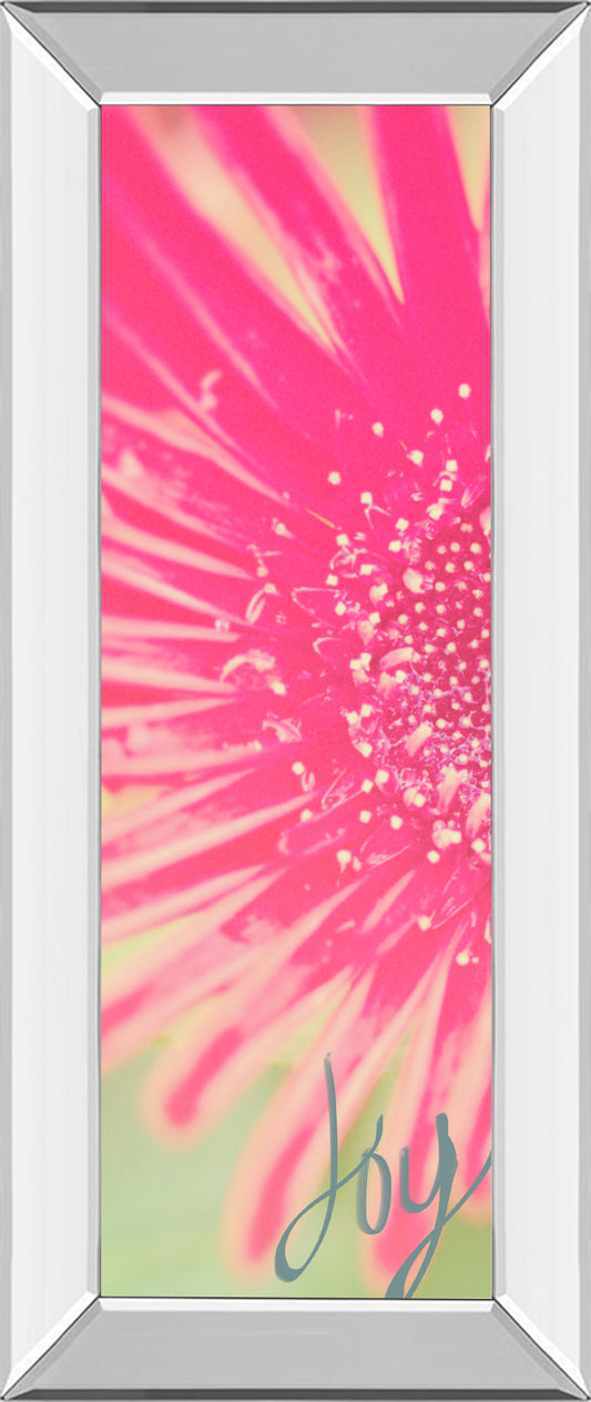 Joy Flower By Susan Bryant - Mirror Framed Print Wall Art - Pink