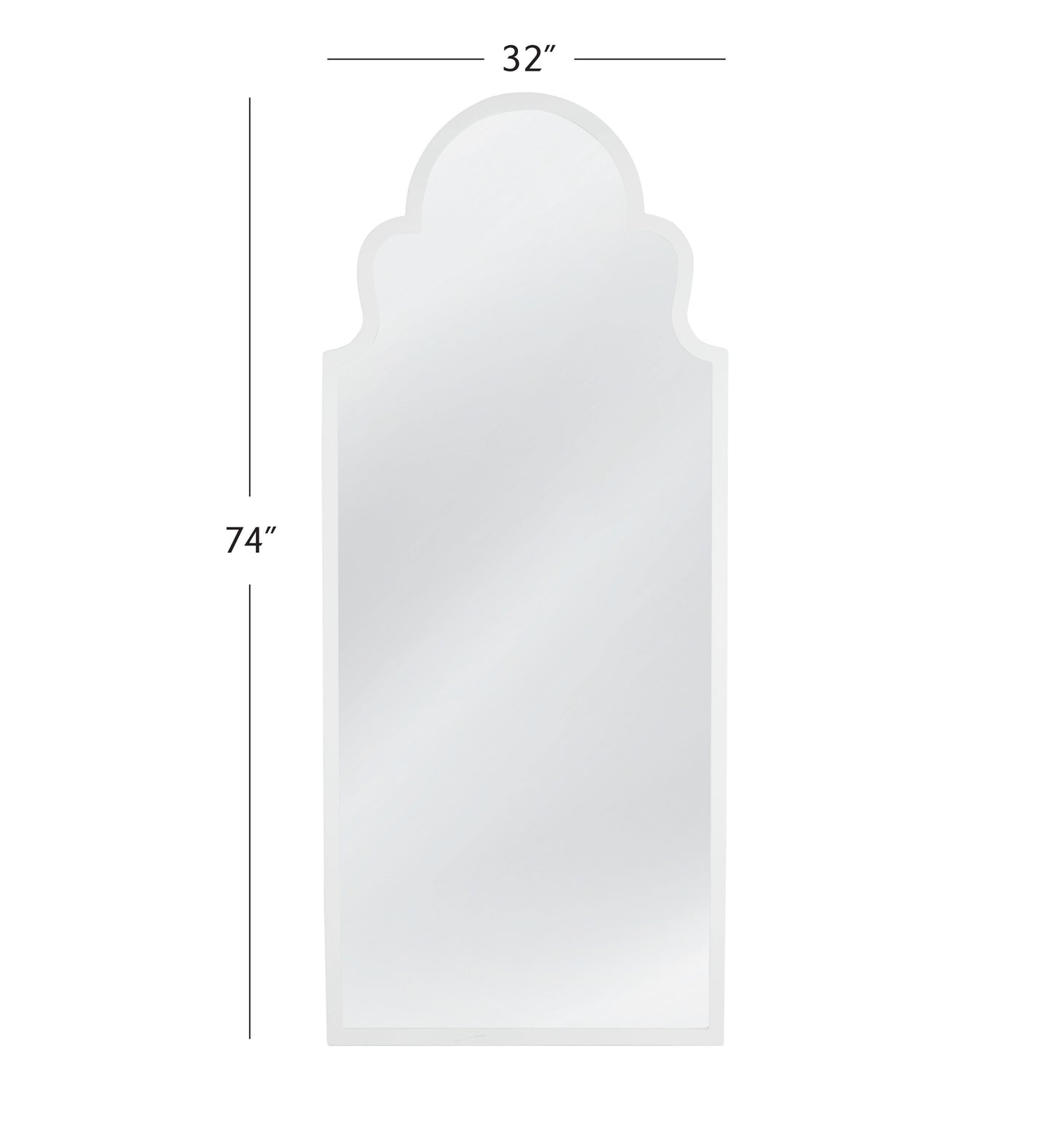 Abbie - Floor Mirror - White