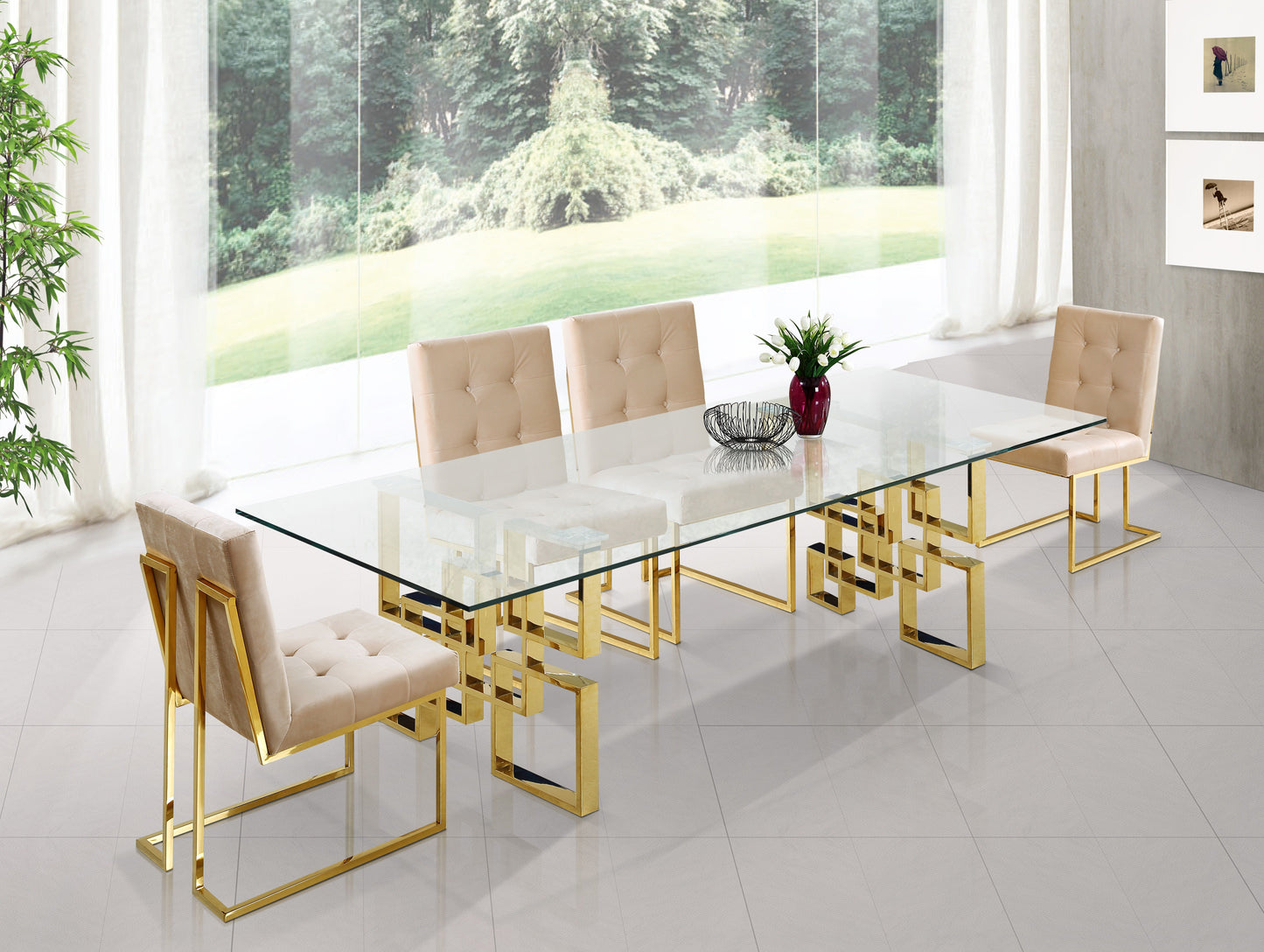 Pierre - Dining Table - Gold